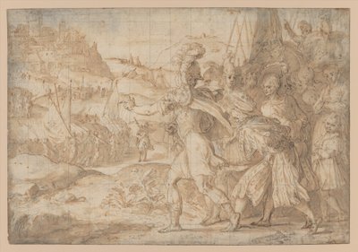 Die Belagerung von Faesulae (Fiesole) von Friedrich Sustris
